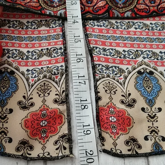 See You Monday Boho Fringe Floral Hi/Low Blouse - Picture 6 of 8